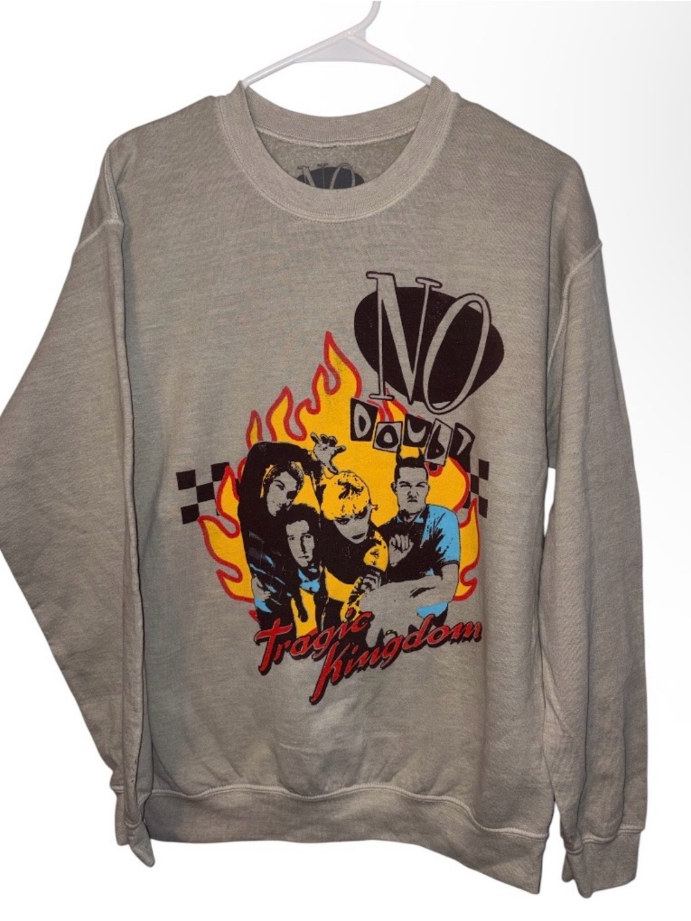 No Doubt Tragic Kingdom Gray Crewneck Sweatshirt Size Small 90s Green Stefani